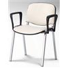 KARISMA - ISO Ecopelle C + B, Poltroncina in Ecopelle Casa/Ufficio/Attesa/Scuola/Bar, Bianco