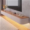 NOYHHAV Mobile TV Sospeso,Tavolo per TV Moderno,Mobile Porta Televisore,Adatto per il Soggiorno e la Camera da Letto con luci a LED(Legno 300CM)