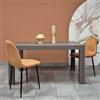 icreo Tavolo allungabile DIONISIO 140 moderno finitura BRONZO cm.140x90 H75 con 2 allunghe cm.40 allungabile a cm.220 in nobilitato melaminico di alta qualità DISPONIBILE ANCHE IN ALTRI COLORI