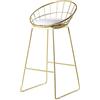 LAXF-Chairs Sgabelli da bar moderni del metallo, sgabelli del pub della cucina, sgabelli da bancone, sedile del cuoio dell'unità di elaborazione, altezza di seduta 65 cm, carico massimo 181,4 kg
