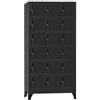 ACAGALA Armadietto Metallico 18 Scomparti, Acciaio con Serratura | Armadio metallico con 18 scomparti, ventilazione e porta targhetta, Ideale per uffici, scuole, 90x40x180 cm, Nero