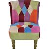 Generico Poltrona Francese Design Patchwork in Tessuto