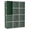C&AHOME Organizzatore di contenitori a cubo con ante, ripiani a 12 cubi, armadio, libreria modulare in plastica fai-da-te ideale per camera da letto, soggiorno, verde