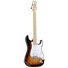 Woodbrass ST100 Sunburst - Chitarra elettrica multiuso ideale per principianti, corpo forma ST tiglio, stile rock, pop, funk, country, hard, metal