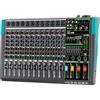Depusheng PA12 Controller DJ Mixer Professionale a 12 Canali con 256 Effetti DSP Ingresso Bluetooth Lettore USB Alimentazione Phantom 48V