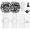 Genérico Microfono Lavalier senza fili, bianco, microfono a risvolto 4 in 1, mini microfono wireless per iPhone/Android/PC, microfono plug-play wireless per TikTok, Instagram, trasmissione live