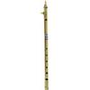 BishtHub Flauto indiano in ottone antico, tipo B, piatto, per principianti e professionisti, lunghezza 35,5 cm (circa)