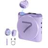 7RYMS WA2 Amplificatore vocale con microfono auricolare wireless per insegnanti, altoparlante portatile megafono con cancellazione del rumore, portata 50 m, funzionamento 23 ore, altoparlante