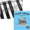 QMG Adesivi per pianoforte e tastiera con libro delle lezioni per principianti - Kit completo di apprendimento per riconoscimento note, spartiti musicali di base e pratica - Adatto per tastiere a 49