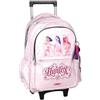 PRESTIGE & DELUXE Trolley Zaino Scuola primaria K pop Idols Stars Rumi Mira Zoey Rosa | Anime | per Bambina + Kit scrittura e Portachiave personaggio K pop