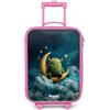 NoBoringSuitcases.com NoBoringSuitcases© Valigia Rosa Per Bambini Compatto Bagaglio Ultraleggero | 48x31x19 cm - Bagagli Rigidi LED Ruote Valigie Neonato Bimbi - Ragazzo - Verde - Mostro - Mezzaluna