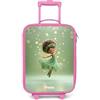 NoBoringSuitcases.com NoBoringSuitcases© Valigia Rosa Per Bambini Compatto Bagaglio Ultraleggero | 48x31x19 cm - Trolley A Mano Rigidi LED Ruote Valigie Neonato - Ragazze - Fata - Luce