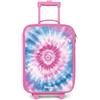 NoBoringSuitcases.com NoBoringSuitcases© Valigia Rosa Per Bambini Compatto Bagaglio Ultraleggero | 48x31x19 cm - Trolley A Mano Rigidi LED Ruote Da Viaggio - Ragazze - Tie dye - Astratto - Blu