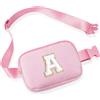 YOOLIFE Marsupio da bambina con lettere, Colore: rosa., A, Contemporaneo | Borsa a tracolla personalizzata per ragazze, 3, 4, 5, 6, 7, 8, 9, 10, 11, 12 anni, regalo per adolescenti, donne, amiche