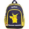 Pokémon - Zaino per bambini - Cartella per bambini materni CP primaria - Borsa scuola - Pikachu Idea Regalo, Nero, 5-10 ans, Stile di vita (Blu)