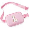 YOOLIFE Marsupio da bambina con lettere, Colore: rosa., L, Contemporaneo | Borsa a tracolla personalizzata per ragazze, 3, 4, 5, 6, 7, 8, 9, 10, 11, 12 anni, regalo per adolescenti, donne, amiche
