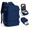 SZLX Zaino Ryanair 40x30x20 Sottovuoto con pompa Zaino da Viaggio 40x30x20 | Bagaglio a Mano 40x30x20 Wizzair Donna Uomo Borsa da Cabina per Easyjet Adatto a Laptop da 14 Pollici Impermeabile per Lavoro