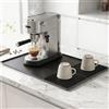 AiQInu Tappetino Asciugatura 2-in-1 per Macchina da Caffè in Silicone, 60 x 40 cm, Antiscivolo Resistente al Calore Facile da Pulire in Silicone per Macchina da Caffè/Cucina Tappetino Asciugante, Nero