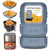 Alyvisun Teglie in Silicone per Friggitrice ad Aria 3 Pezzi | Teglia Cestello Accessori per Air Fryer Contenitori Riutilizzabile Quadrato Tappetino Stampi Per Airfryer, Microonde, Forno