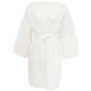 Healeved Accappatoio Unisex USA e Getta in Spa, Salone Bianco, Avvolgente per Sauna, Accappatoio Monouso Regolabile, Per Kimono USA e Getta, Bianco, 90X40CM