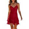 Generic Vestiti Cotone Lino Donna Estivi, Abito a Caraco con Spalline Spaghetti Senza Maniche, Elegante e Comoda, Ideale per casa, Spiaggia e Vacanze