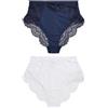 NEXT Donne Confezione da 2 Slip in Pizzo Modellanti e contenitivi | Standard, Sentiti più sicura con questa confezione da 2 slip in pizzo modellanti a vita alta