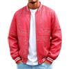 Generic Giacca casual da uomo con collo alto, minimalista, versatile e alla moda, i | Gilet Uomo Da Caccia Da Running Americana Ecopelle Reversibile Cintura Marinaro Righe Hybrid Freddo Verdi