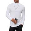 iudam Maglia termica da uomo a maniche lunghe, a collo alto | Comoda maglietta termica invernale, maglia calda, maglione basic