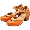 Generisch Scarpe da ballo eleganti da donna con tacco alto, stile Mary Jane, vegane | Scarpe con tacco a blocco, con plateau chiuso, punta rotonda, tacco a blocco, vintage, comode, per il tempo libero, matrimoni