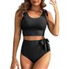 Generisch Generic_ - Bikini da donna, con taglio diviso, alti, bikini, push-up, 2 pezzi, per la spiaggia 2026