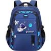 Iuhtrb Borse per libri a tema astronauta per bambini con tasche multiple pratiche zaino grande per la scuola uso quotidiano pratico zaino in tessuto Oxford