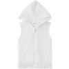 Spring&Gege Canotta da Ragazzo con Zip Intera Senza Maniche con Cappuccio Basic Cerniera Canotte Felpa con Tasche