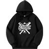 Icrimax Felpa A Cappuccio Maniche Lunghe Retro Abbigliamento Sportivo per Uomini E Donne Lana Oversize Felpa A Cappuccio Hip-Hop Street Pullover XS-3XL