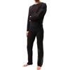 Bauzuoyo Pigiama da uomo, 2 pezzi, sexy, trasparente, estivo, a maniche lunghe, 2 pezzi, trasparente, a maniche lunghe, set da uomo, vestibilità comoda, pigiama