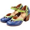 Generisch Scarpe da ballo eleganti da donna con tacco alto, stile Mary Jane, vegane | Scarpe con tacco a blocco, con plateau chiuso, punta rotonda, tacco a blocco, vintage, comode, per il tempo libero, matrimoni