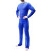 Bauzuoyo Pigiama da uomo, 2 pezzi, sexy, trasparente, estivo, a maniche lunghe, 2 pezzi, trasparente, a maniche lunghe, set da uomo, vestibilità comoda, pigiama
