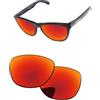 PapaViva Replacement Lenses for Oakley Frogskin OO9013 55mm Sunglass Fire Red Pro+ Anti-reflective Polarized