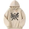 Icrimax Felpa A Cappuccio Maniche Lunghe Retro Abbigliamento Sportivo per Uomini E Donne Lana Oversize Felpa A Cappuccio Hip-Hop Street Pullover XS-3XL