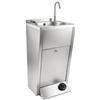 Express Water Silver, Lavandino Lavabo Lavello, Portatile Autonomo Trasportabile, con Serbatoio d'Acqua, in Acciaio Inox, con Comando a Pedale, Certificato per ASL, per Negozi e Studi Medici