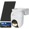 EZVIZ 3K⁺ CB8 Lite Kit 4G Telecamera Esterno Senza Fili con Pannello Solare | 6MP, 360° PTZ, 4G&WiFi Auto-Switch, Rilevamento di Persone&Veicoli, Modalità AOV, Visione Notturna a Colori, Difesa Attiva