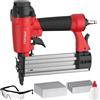 POPULO Groppinatrice Pneumatica 2in1, Chiodi 18G 50mm, Graffe 6x40mm | Per chiodi a groppo 18G fino a 50 mm e graffe 6x40mm; MDF e modanature. Compressore esterno richiesto.