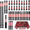 Wotrilw 41 Pezzi Set di Punte a Percussione, Punte Magnetiche in Acciaio Legato S2 con Attacco Esagonale da 1/4, PH PZ TX SL HEX, Portainserti da 25/50/75/150 mm per Trapano, Avvitatore e Fai da Te