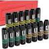Aurlloct Set di Chiavi a Bussola Esagonali da 1/4, 14 Pezzi, 4-15 mm, Set Chiavi a Bussola Lunghe, per Riparazione Autoveicoli Riparazioni Meccaniche