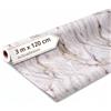 Dalsys Rivestimento da parete autoadesivo, rotolo da 3 m x 120 cm, in PVC | Pannelli da parete effetto marmo, rivestimento flessibile per bagno, spessore del materiale 2,3 mm, paraspruzzi per cucina