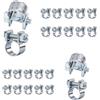 TMZELOA 20 Pezzi Fascette Stringitubo Mini, 6-8mm 8-10mm Piccole Fascette Regolabili, Fascetta a Bullone Articolato per Iniezione Carburante, Fascette Metallo per Tubo Carburante Tubo di Scarico Tubo Benzina