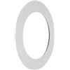 MAKA change your life quality Maka Rosone Ellittico per Canna Fumaria in Acciaio Inox, Copriforo per Tubi Inclinati a Parete o Soffitto (Ø 100 mm, Inox)