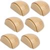 Kukicu Fermaporta - Fermaporta adesivo in legno per pavimenti in rovere naturale - Autoadesivo per pavimenti in legno - Confezione da 6 pezzi (Faggio)