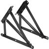 SWAWIS 1 Coppia Cerniera a Molla Triangolo 50° per Box Letto | Cerniera Pieghevole per Divano Letto, Tavolino e Contenitore, Nero