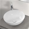 Inbagno Lavabo Rotondo da Appoggio 40 cm in Ceramica Bianca Lucida