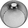 ROMISBABA Paralume in Metallo Nero Traforato, Copri Lampada Sospeso dal Design Geometrico Semplice, Struttura Stabile per Soggiorno e Lampadario E26/e27